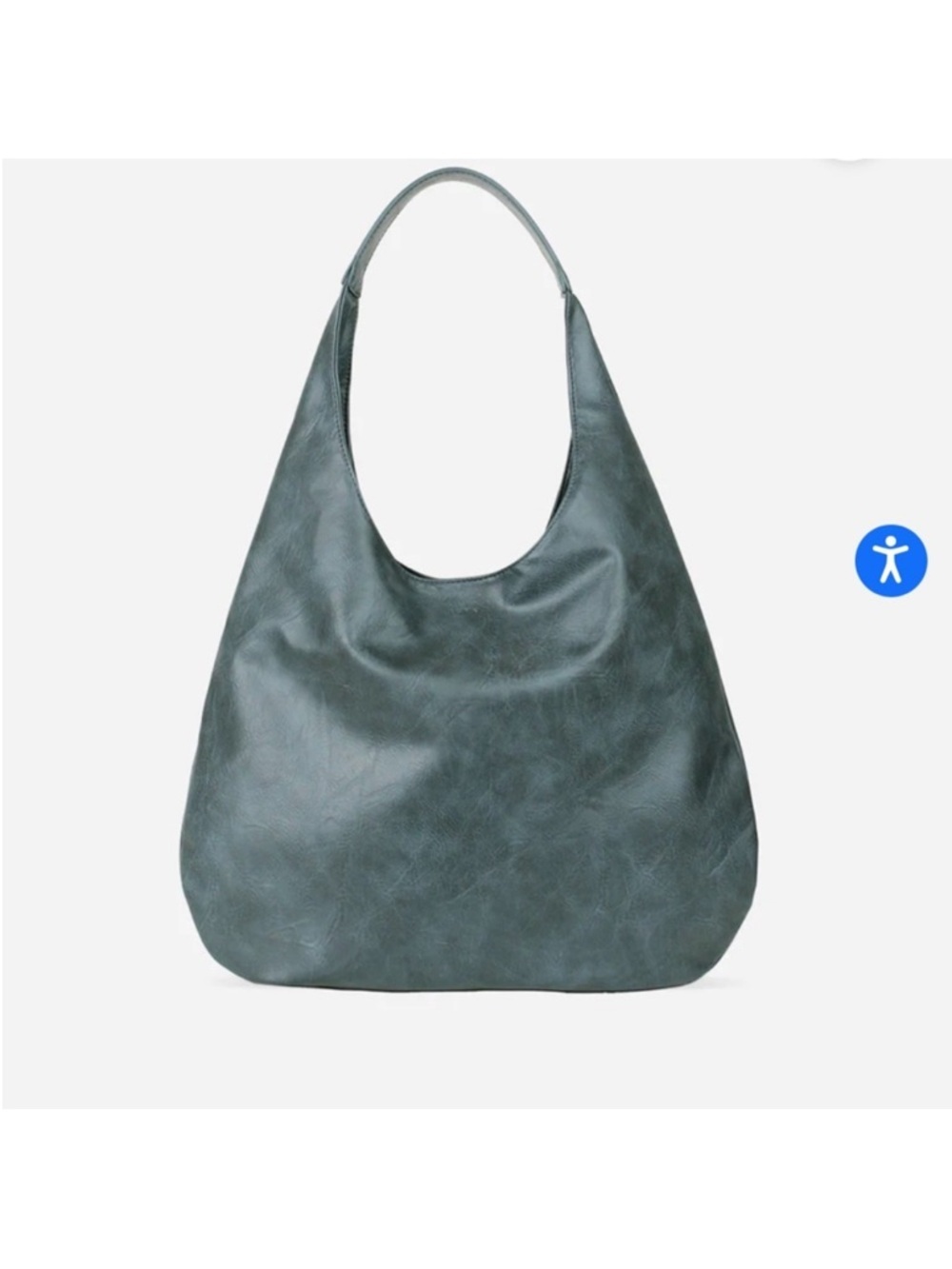 Fawn Slouchy Tote Shoulder Bag Faux Leather Bag Grey NEW NWT
